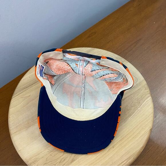 ZUBAZ VTG NFL CHICAGO BEARS STRIPED STRAPBACK MENS HAT AOP MADE IN USA - Picture 8 of 11